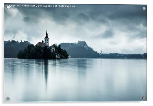 After the rain at Lake Bled Acrylic by Ian Middleton