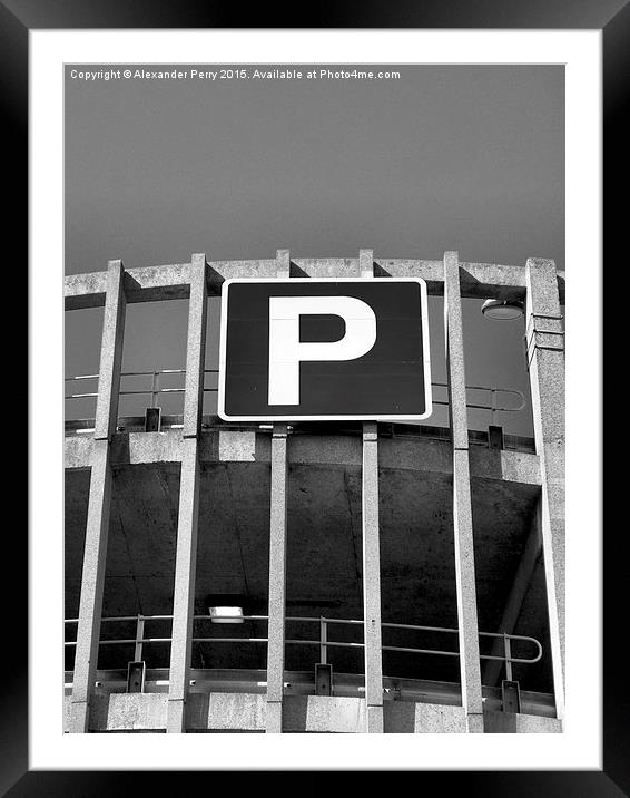  Parking Framed Mounted Print by Alexander Perry