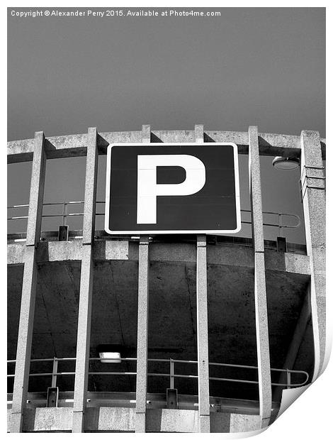  Parking Print by Alexander Perry