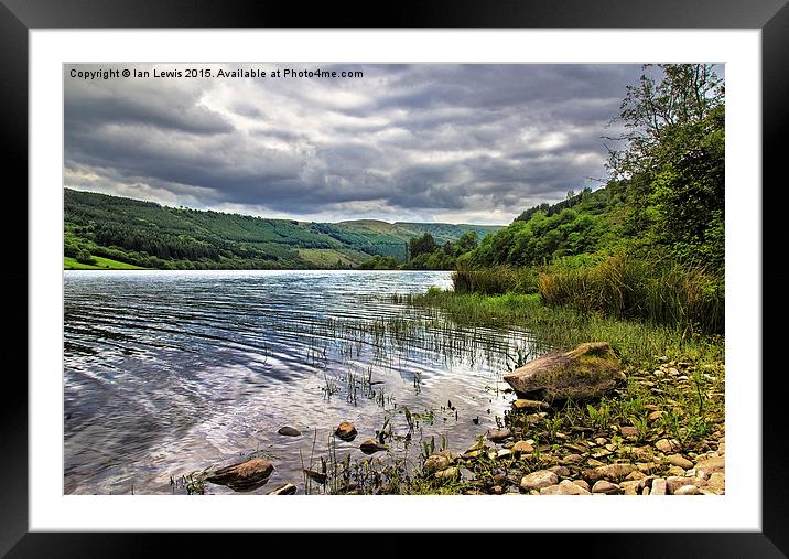 Talybont Reservoir Powys Framed Mounted Print by Ian Lewis