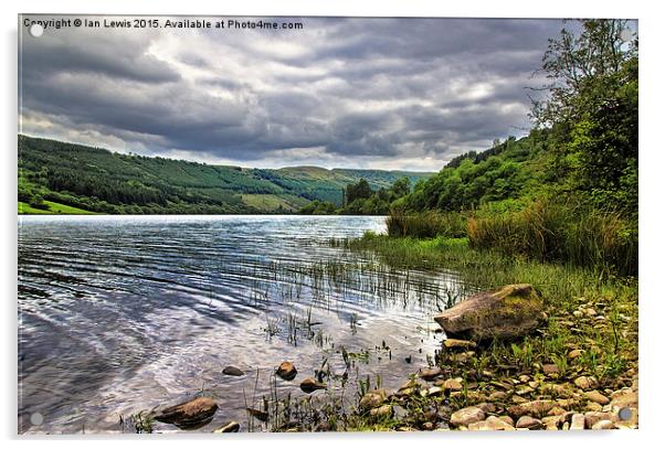 Talybont Reservoir Powys Acrylic by Ian Lewis