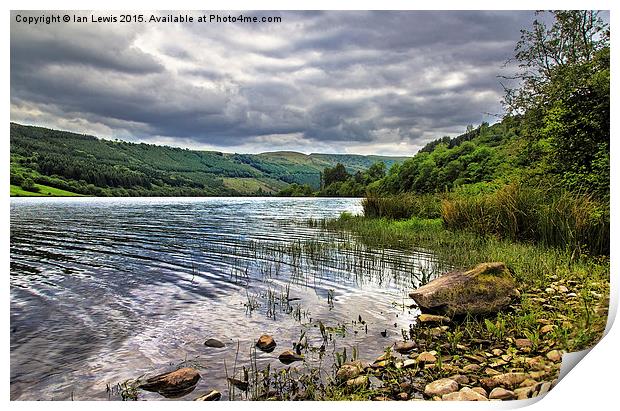 Talybont Reservoir Powys Print by Ian Lewis