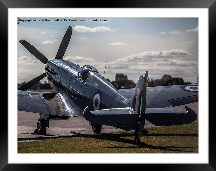 RAF Spitfire PS915  Framed Mounted Print by Keith Campbell