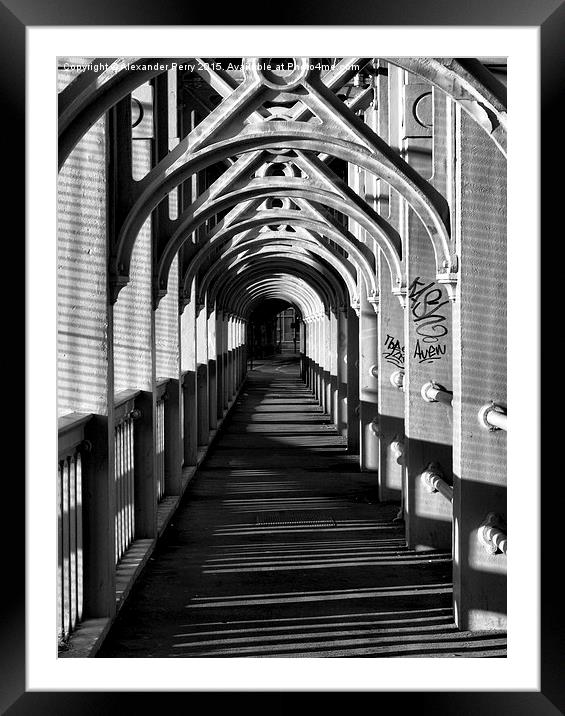High Level Tunnel Framed Mounted Print by Alexander Perry