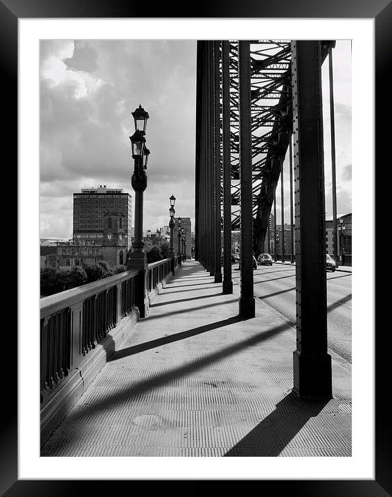  Tyne Bridge Path Framed Mounted Print by Alexander Perry