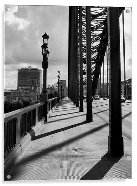  Tyne Bridge Path Acrylic by Alexander Perry