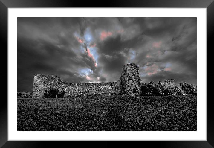 Pevensey Castle Framed Mounted Print by Charlotte Moon
