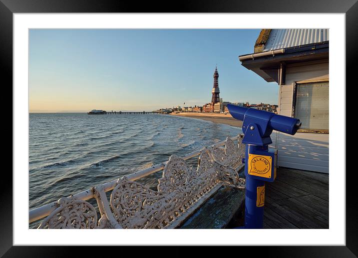  Looking out to sea -  Blackpool Framed Mounted Print by Gary Kenyon