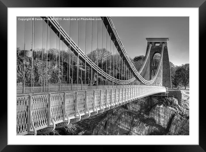  Clifton Suspension Bridge, Bristol Framed Mounted Print by David Birchall