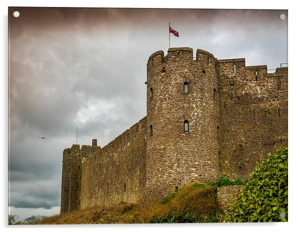 Pembroke Castle, Pembrokeshire, Wales, UK Acrylic by Mark Llewellyn