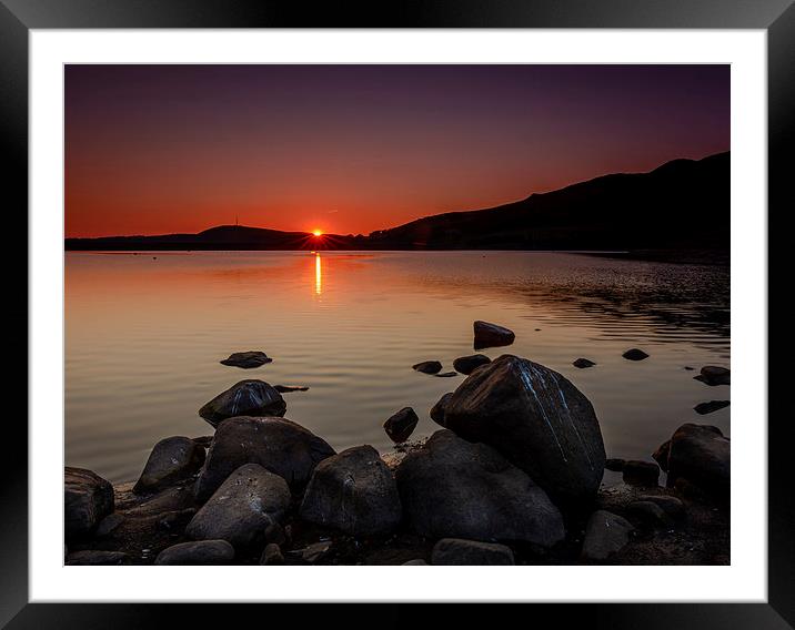  Sunset at Dovestone Framed Mounted Print by David Schofield