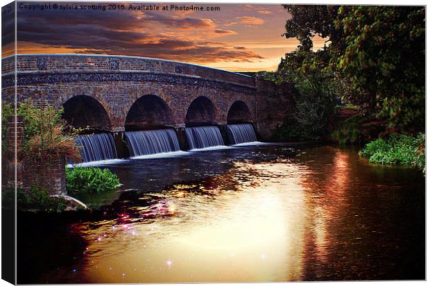  Sunset over the arches in Kent Canvas Print by sylvia scotting