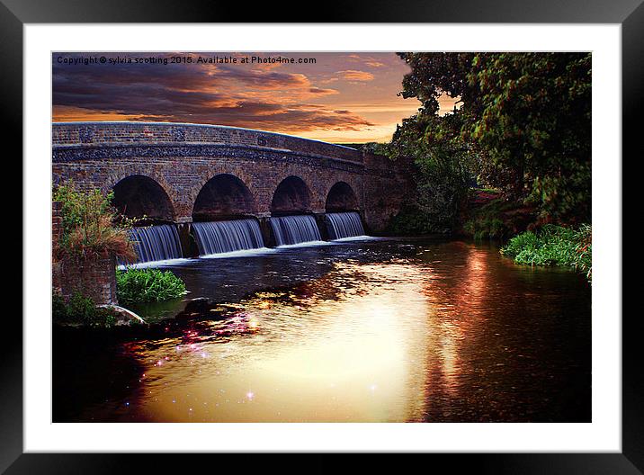  Sunset over the arches in Kent Framed Mounted Print by sylvia scotting