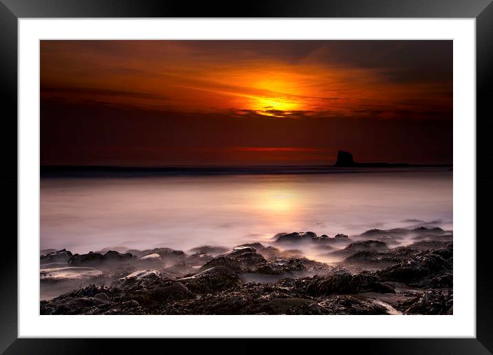 Saltwick Bay Sunrise Framed Mounted Print by Svetlana Sewell