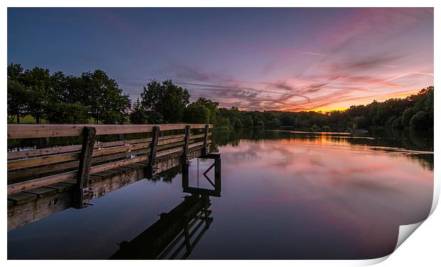  Shipley Park at Sunset Print by Thomas Hipkiss