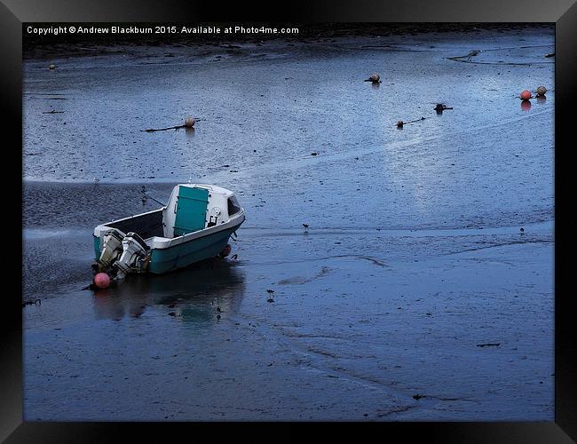 Aground on the blue sands... Framed Print by Andy Blackburn