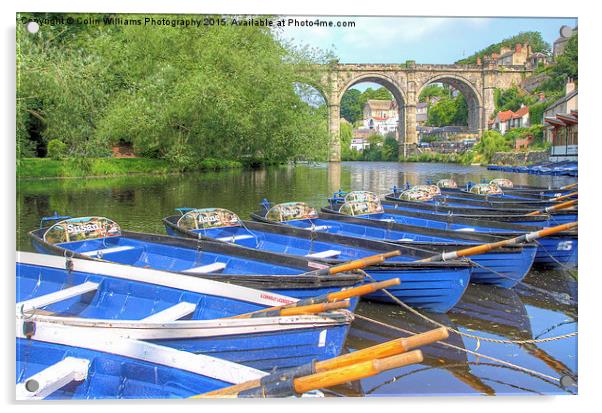 Knaresborough Rowing Boats 5 Acrylic by Colin Williams Photography