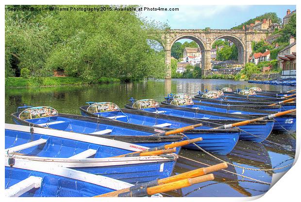 Knaresborough Rowing Boats 5 Print by Colin Williams Photography