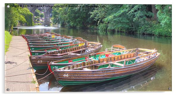  Knaresborough Rowing Boats 6 Acrylic by Colin Williams Photography