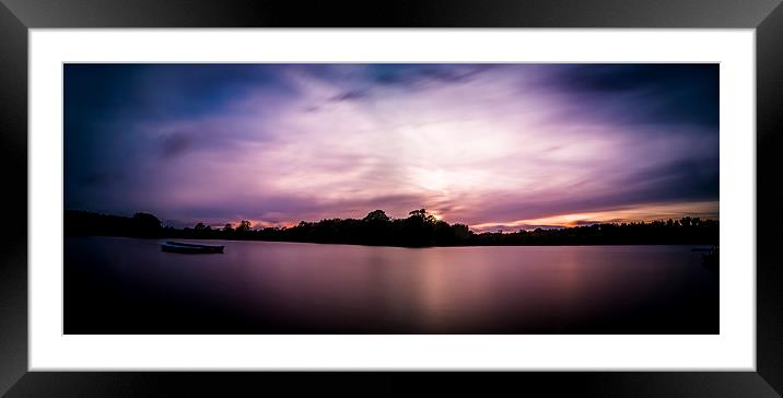 Lake sunset Framed Mounted Print by Gary Schulze
