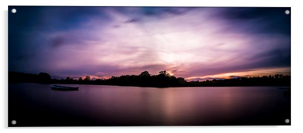 Lake sunset Acrylic by Gary Schulze
