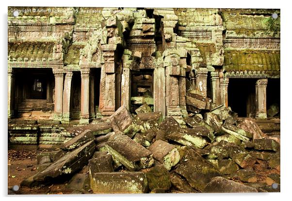 Ancient Temple Ruins in Cambodia Acrylic by Artur Bogacki