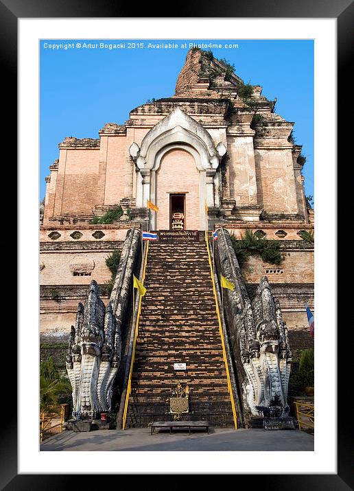 Wat Chedi Luang in Chiang Mai Framed Mounted Print by Artur Bogacki