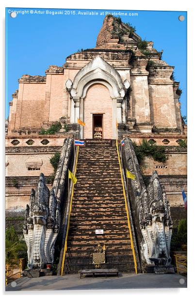 Wat Chedi Luang in Chiang Mai Acrylic by Artur Bogacki