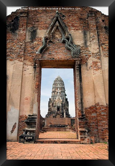 Portal to the Temple in Ayutthaya Framed Print by Artur Bogacki