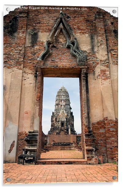 Portal to the Temple in Ayutthaya Acrylic by Artur Bogacki