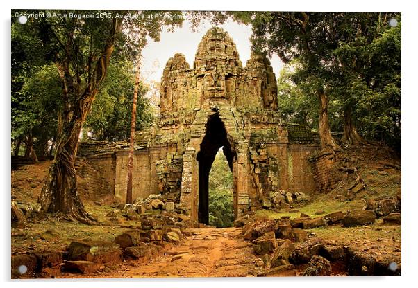  West Gate to Angkor Thom in Cambodia Acrylic by Artur Bogacki