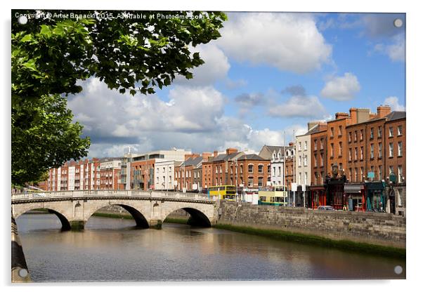  City of Dublin in Ireland Acrylic by Artur Bogacki