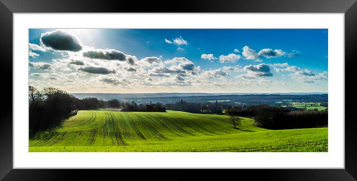 Rolling hills Framed Mounted Print by Gary Schulze