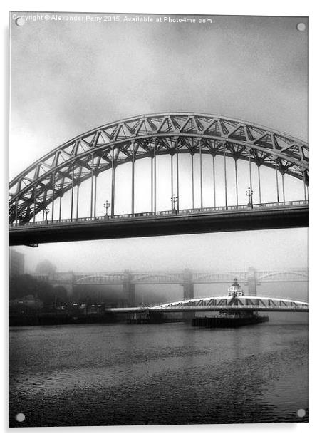  Tyne Bridge Mist Acrylic by Alexander Perry