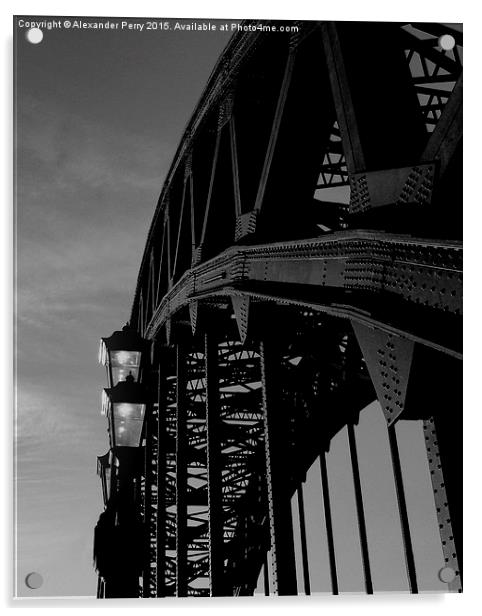 Tyne Bridge Lights Acrylic by Alexander Perry