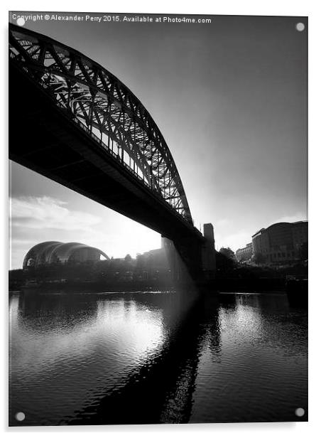 Tyne Bridge Sunrise Acrylic by Alexander Perry