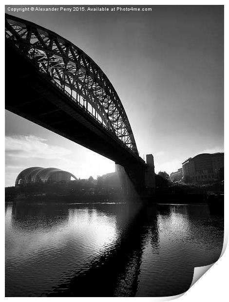 Tyne Bridge Sunrise Print by Alexander Perry