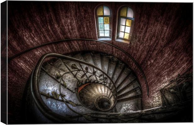 Red Spiral Canvas Print by Nathan Wright