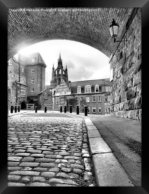 To The Black Gate Framed Print by Alexander Perry