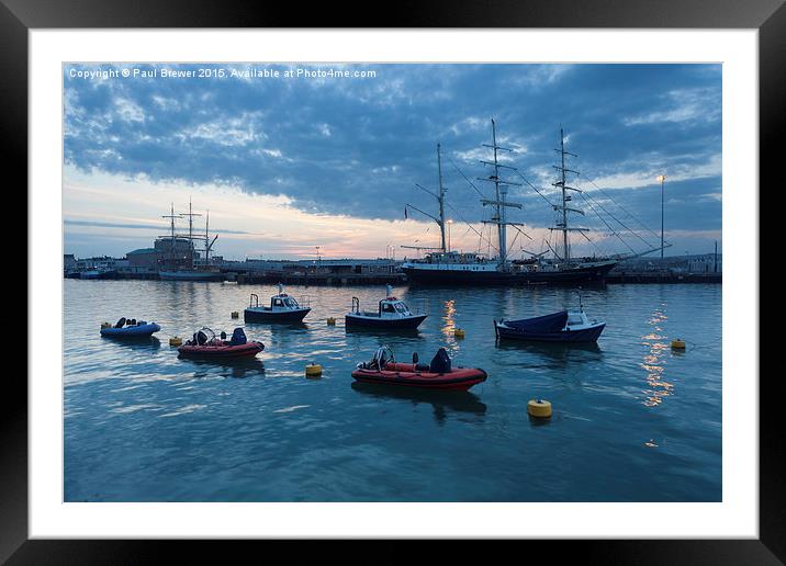  Tall ships in Weymouth Framed Mounted Print by Paul Brewer