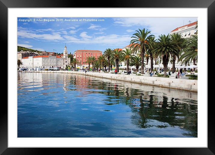 City of Split Bay Waterfront Framed Mounted Print by Artur Bogacki