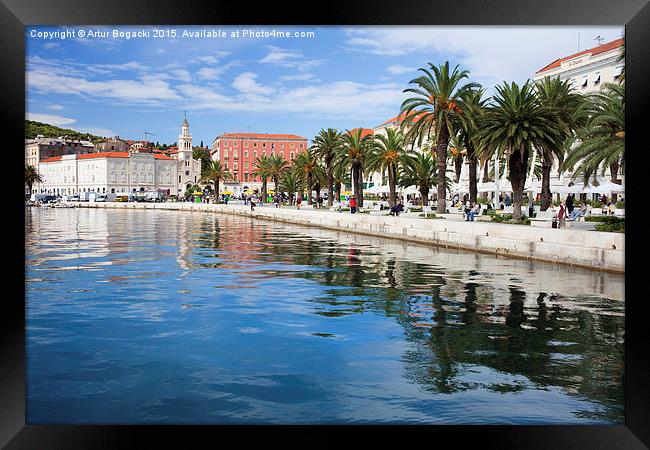 City of Split Bay Waterfront Framed Print by Artur Bogacki