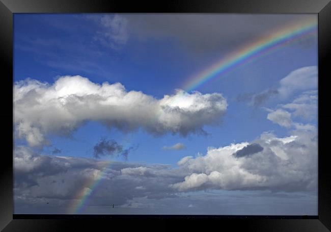 Rainbow at Brora  Framed Print by Tony Murtagh