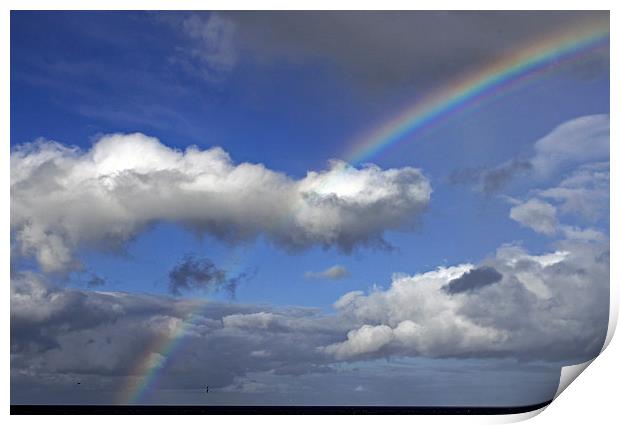Rainbow at Brora  Print by Tony Murtagh