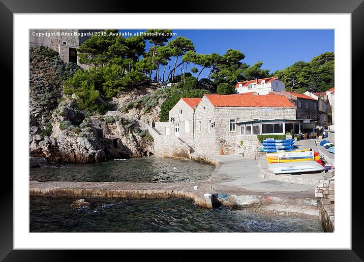 Haven in Dubrovnik Framed Mounted Print by Artur Bogacki