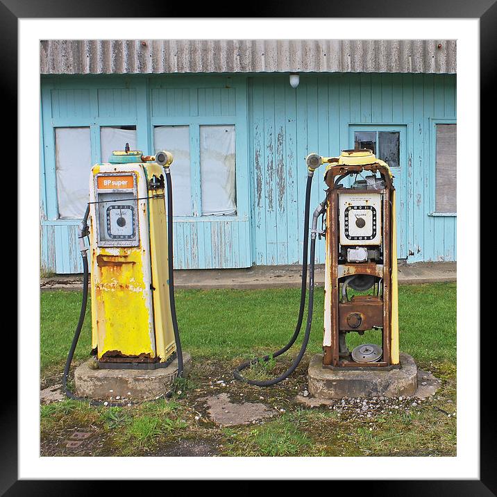 Petrol Pumps Framed Mounted Print by Tony Murtagh