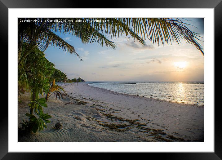 Sunset in paradise Framed Mounted Print by Claire Castelli