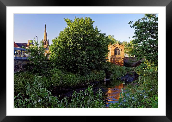 Chapel on the Bridge and Rotherham Minster  Framed Mounted Print by Darren Galpin