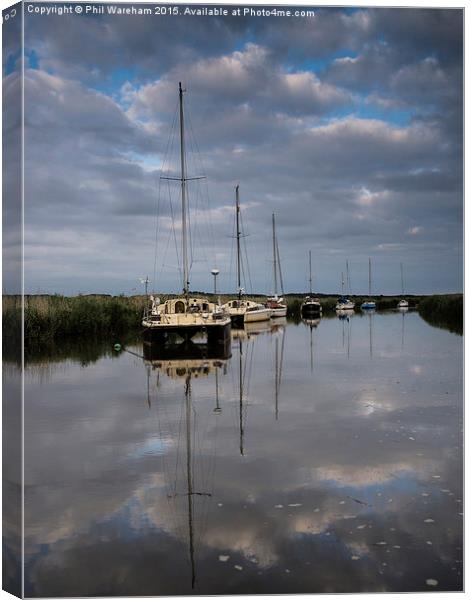  River Frome Moorings Canvas Print by Phil Wareham