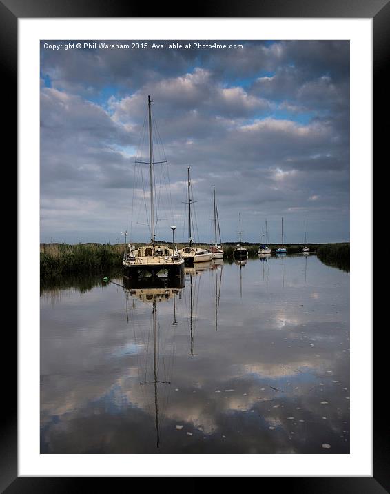  River Frome Moorings Framed Mounted Print by Phil Wareham